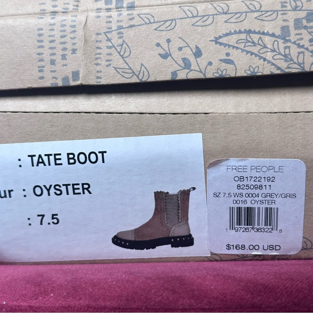 Free People Tate Chelsea Boot in Oyster tan brown ankle western flat platform - Picture 7 of 7